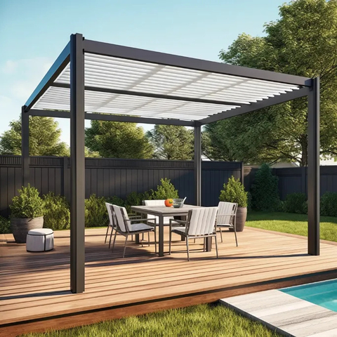 Lightweight and Sleek Aluminum Pergola-Space-Saving & Modern 