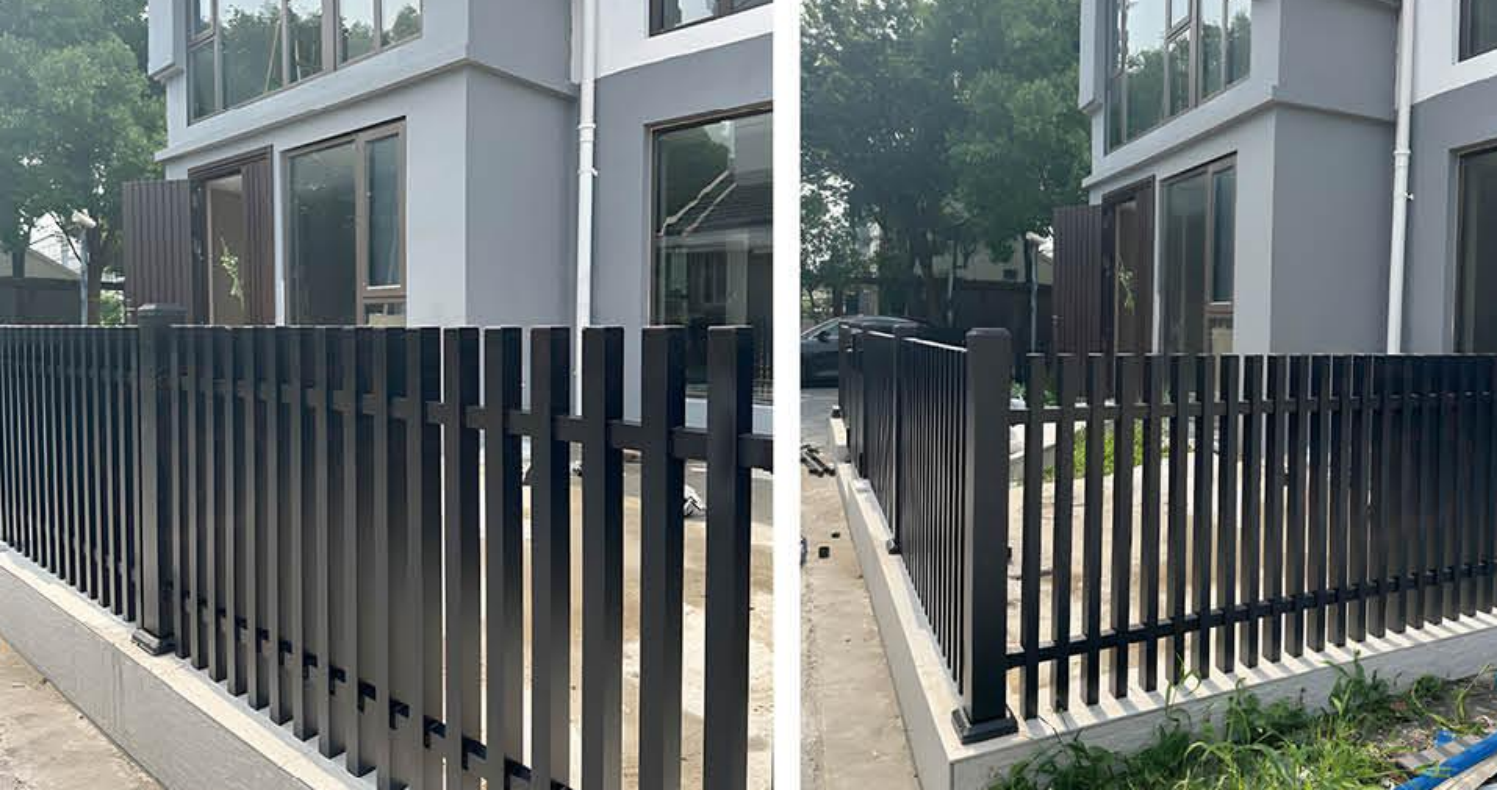 Nowoczesne aluminiowe ogrodzenie aluminiowe potwierdzenie odporne na uderzenie