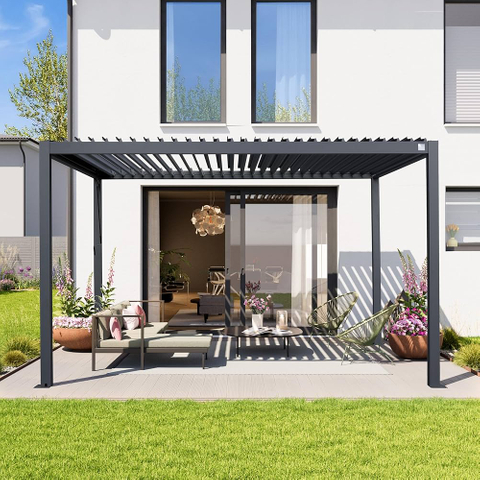 Contemporary Aluminum Pergola Customizable Minimalist Designs-Lightweight & Low-Maintenance