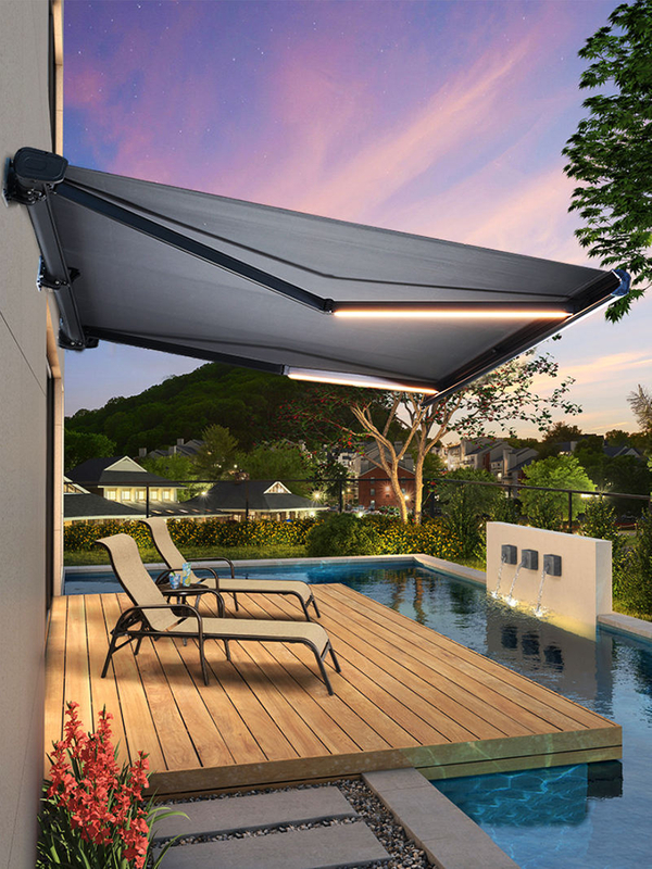 Factory Wholesale Price Retractable Outdoor Sun Canopy Awning