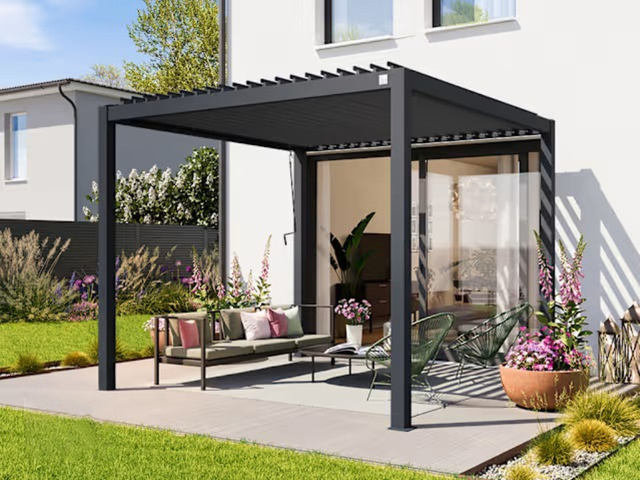 Contemporary Aluminum Pergola Customizable Minimalist Designs-Lightweight & Low-Maintenance