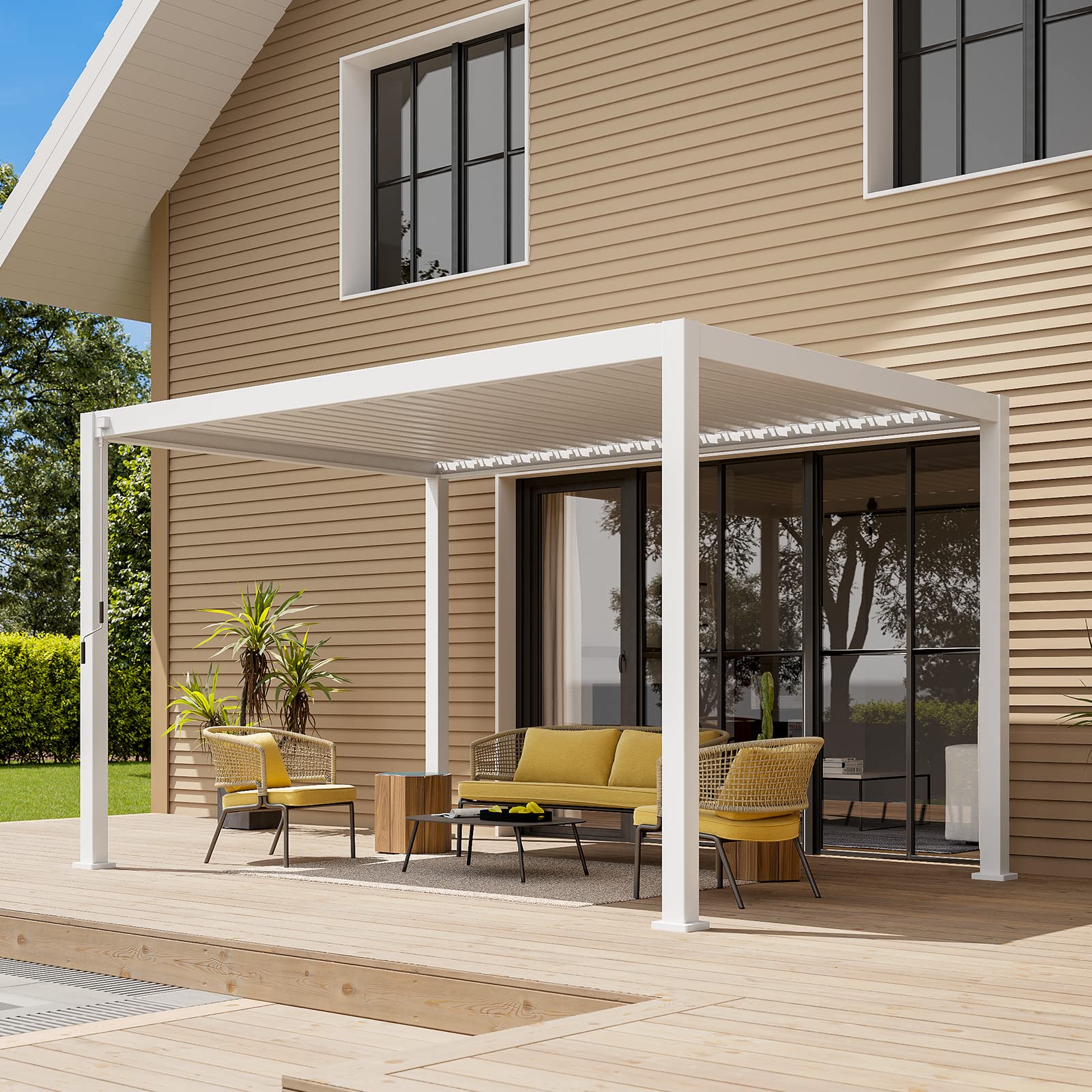 Modern Minimalist Aluminum Pergola - Effortless Elegance and Durable