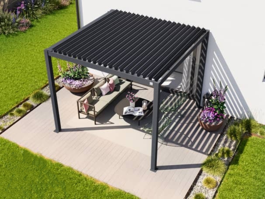 Contemporary Aluminum Pergola Customizable Minimalist Designs-Lightweight & Low-Maintenance
