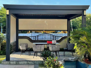 Trwała i luksusowa aluminiowa pergola z zasłonami wiatrów