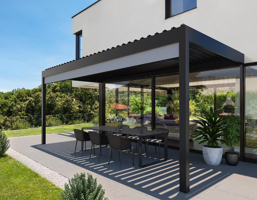 Pergola in alluminio in stile europeo