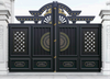 Stile europeo in stile classico intelligente in alluminio in lega cortile gate apertura elettrica e chiusura di sblocco di impronte digitali