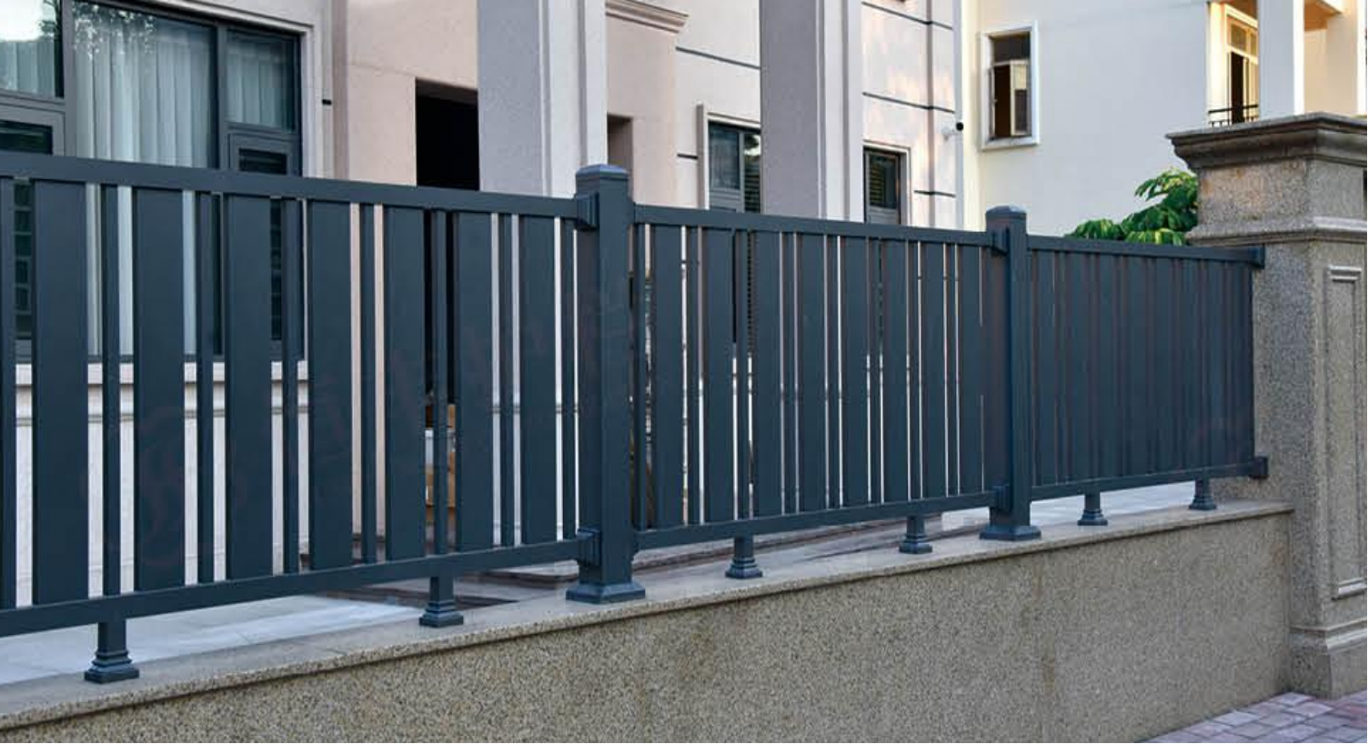 Nowoczesne aluminiowe ogrodzenie aluminiowe potwierdzenie odporne na uderzenie