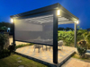 Trwała i luksusowa aluminiowa pergola z zasłonami wiatrów