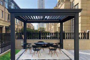 Modern Rust-Proof Aluminum Pergola – European Design for Outdoor Luxury