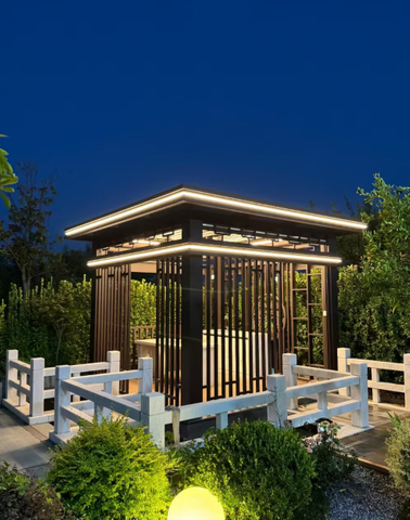 Moonglow pergola - ściemnialny napowietrzny lampki panelowe