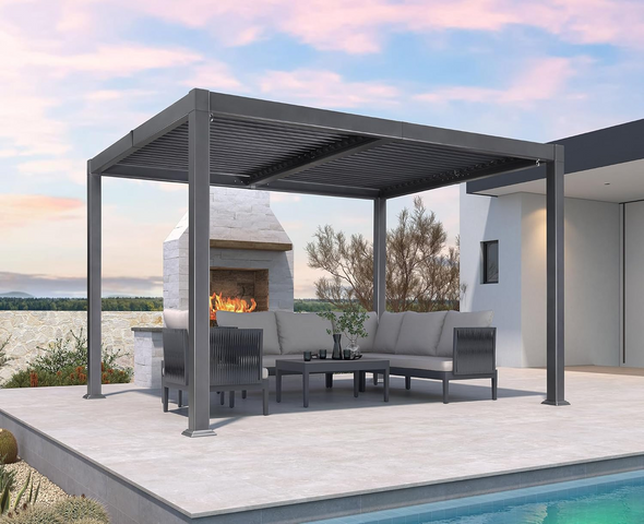 Slim Aluminium Pergola-System-rostfeste und wartungsarmes Design