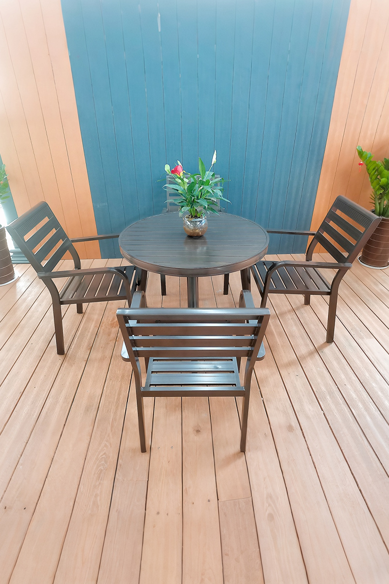Nordic Minimalistyczny styl aluminiowy stół i krzesło