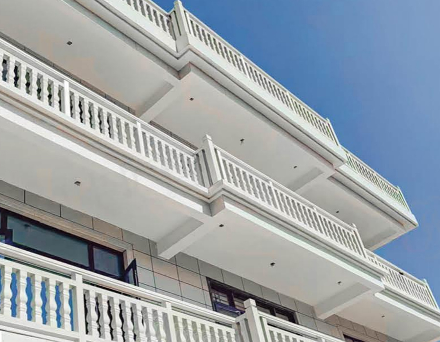 Marble-Imitation Aluminum Alloy Railing