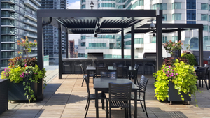Luxury Wide-Span Aluminum Gazebo – Elegant & Unmatched Durability