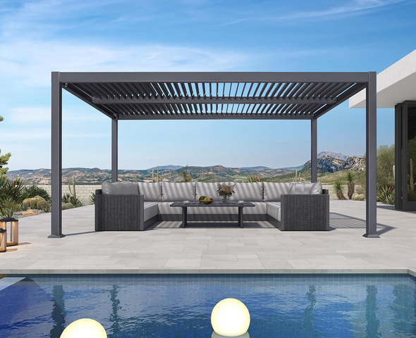 Slim Aluminium Pergola-System-rostfeste und wartungsarmes Design