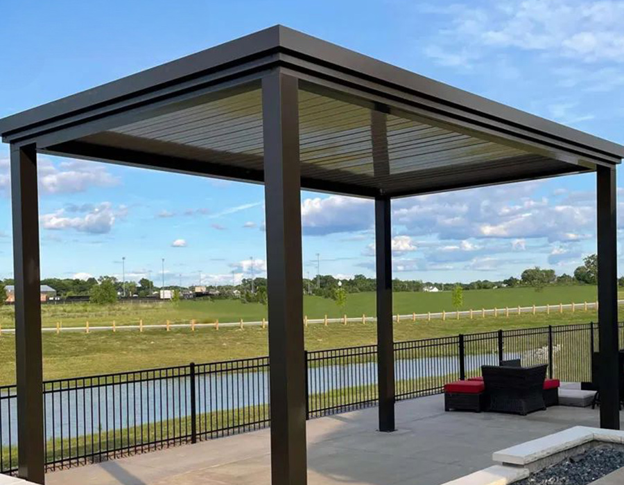 Pergola in alluminio in stile europeo
